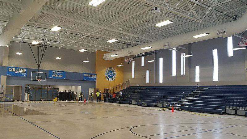 basketball court interior painting