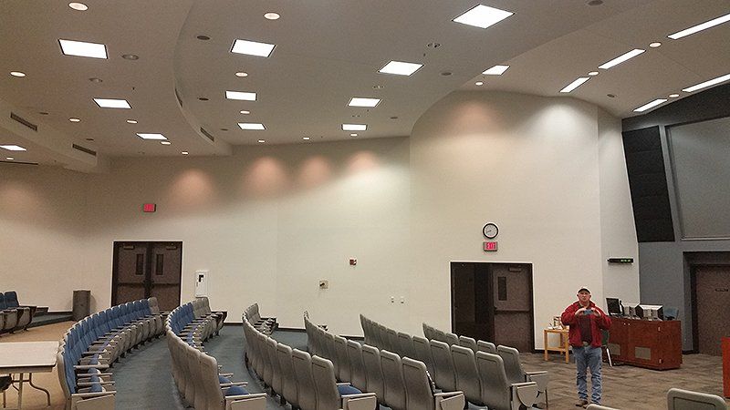 Interior painting of auditorium