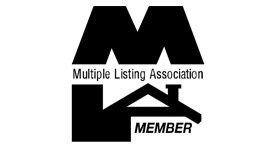 A black and white logo for the multiple listing association member