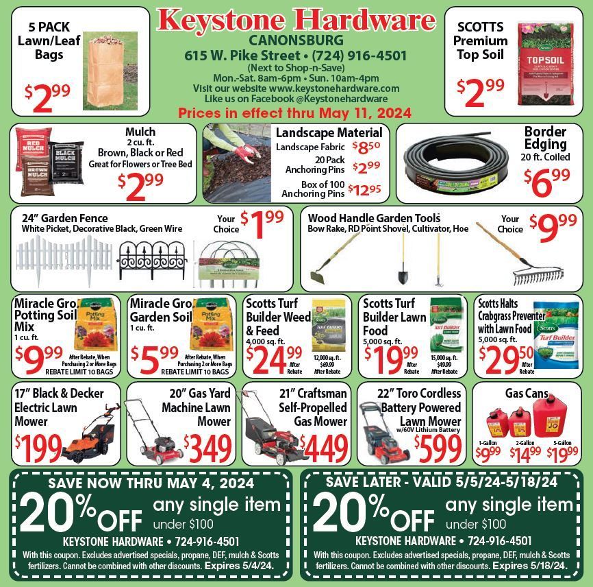 Keystone Hardware coupons and pricelist