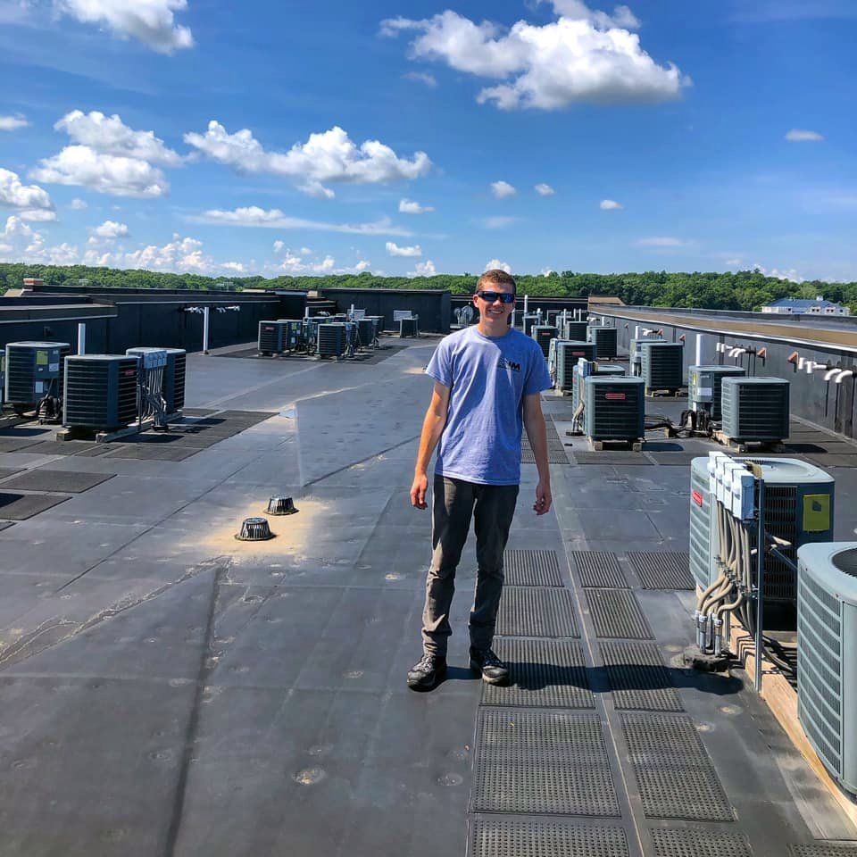 Man smiling with heating system
