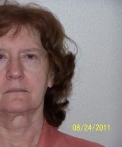 Mugshot of a person with reddish-brown hair, looking forward, taken on August 24, 2011.