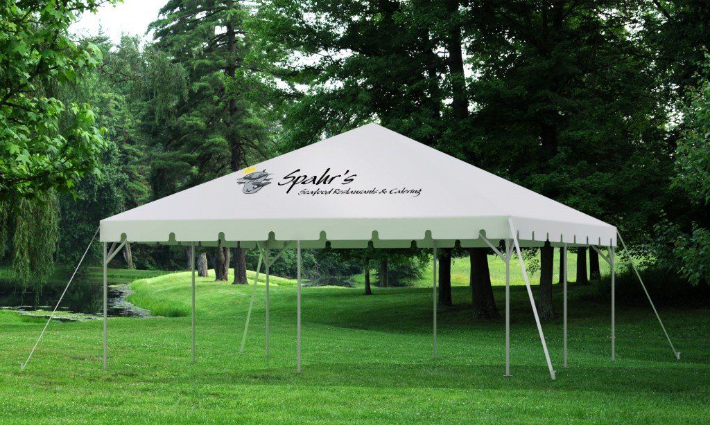Small tent with logo