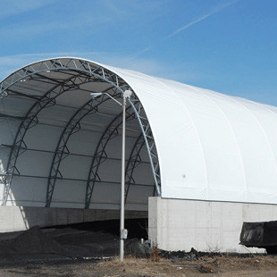 Curved tent