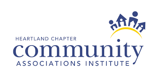 Heartland Chapter Community Associations Institute logo in blue and gold on a white background