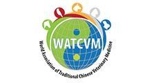 Logo of the World Association of Traditional Chinese Veterinary Medicine, with a yin-yang globe and animal silhouettes.