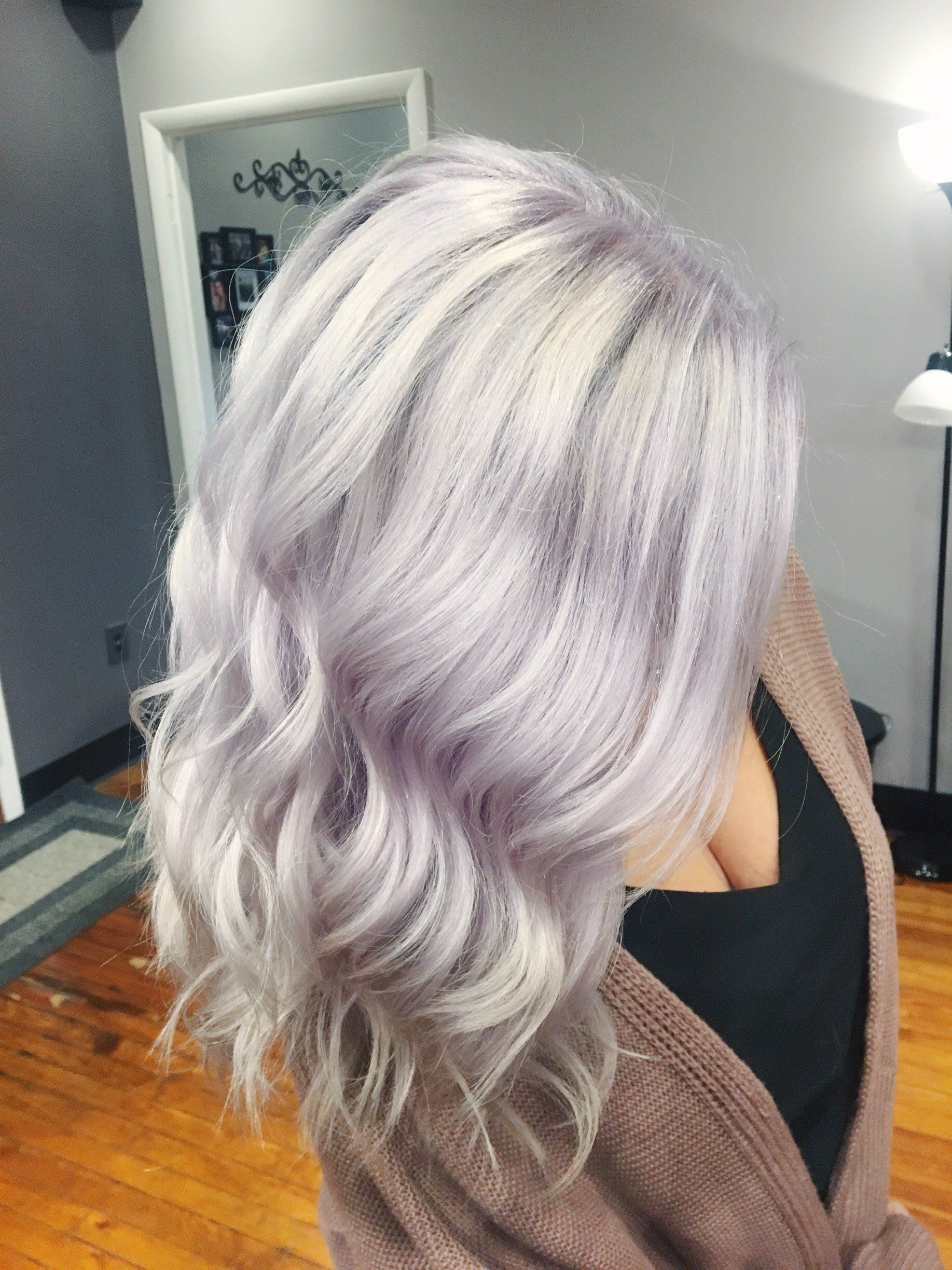 Silver tone blonde hair
