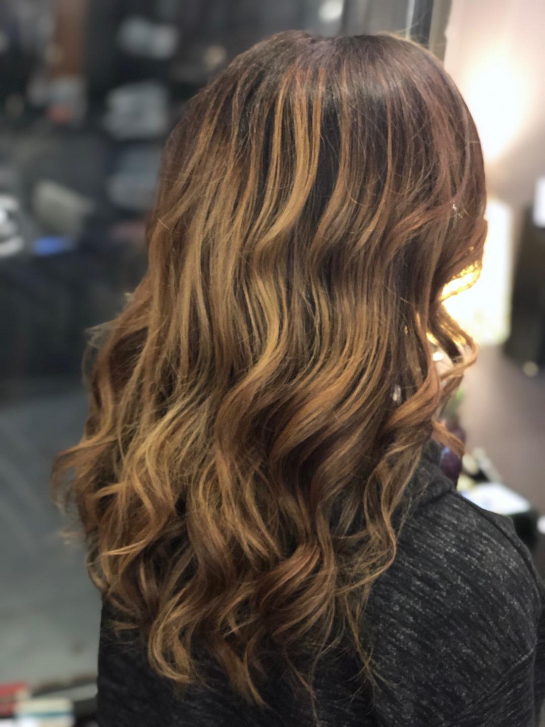 Brown hair highlights