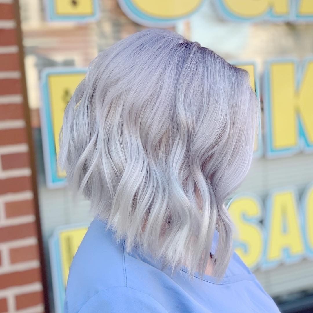 Silver blonde short hair