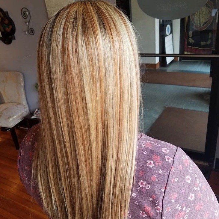 Blonde with highlights