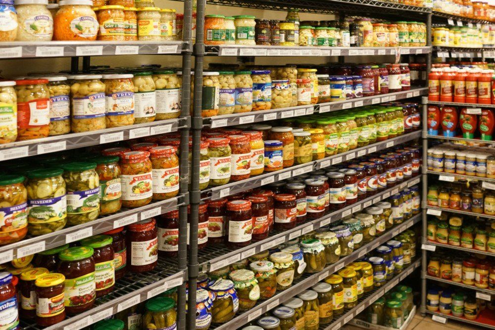 Foods preserve in jars