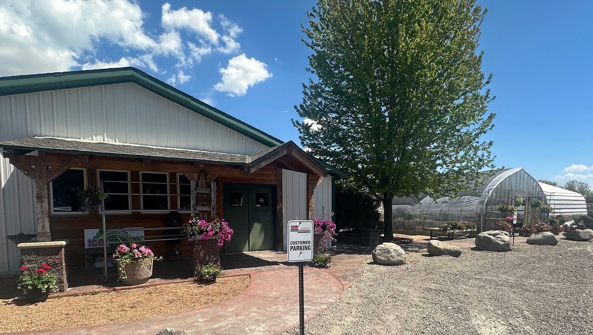 A house with a sign that says ' no parking ' on it.