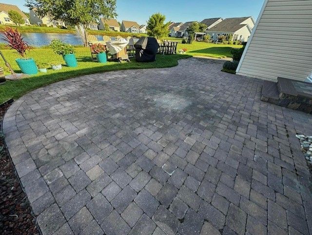 Patio restoration before