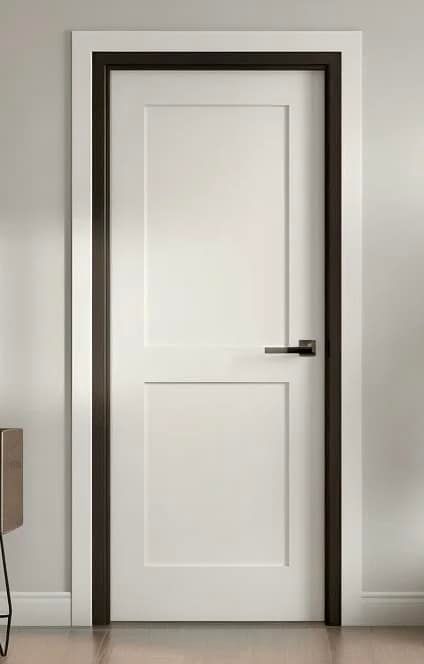 White door with black trim