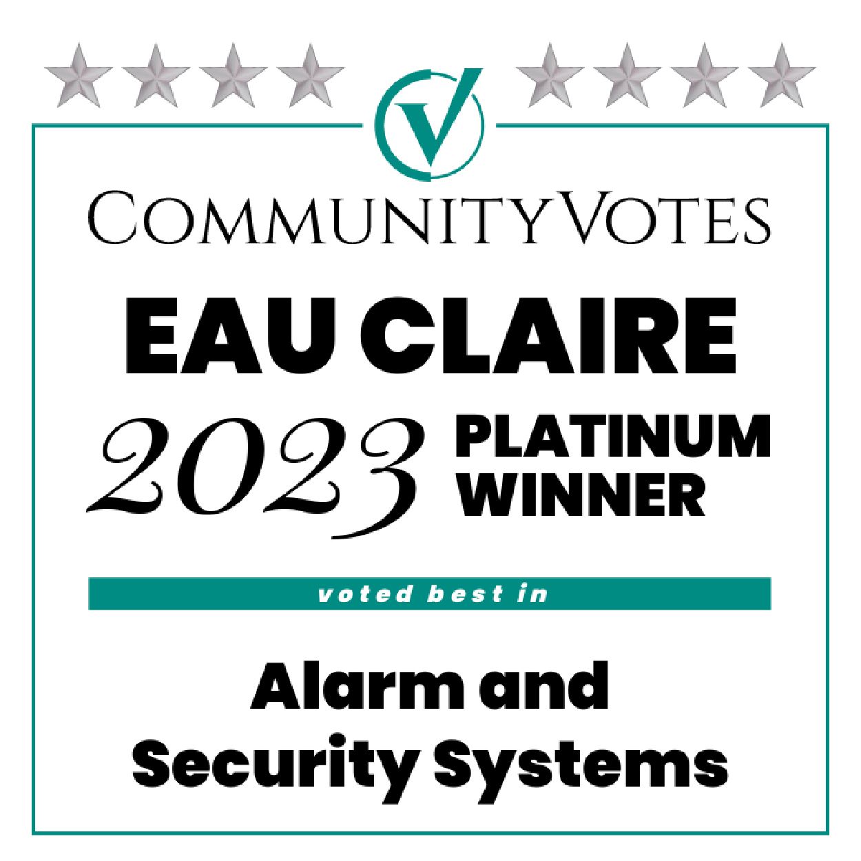 Community Votes Eau Claire 2023 best alarm and security systems