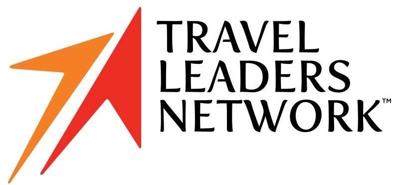 The travel leaders network logo is orange and black with a star in the middle.