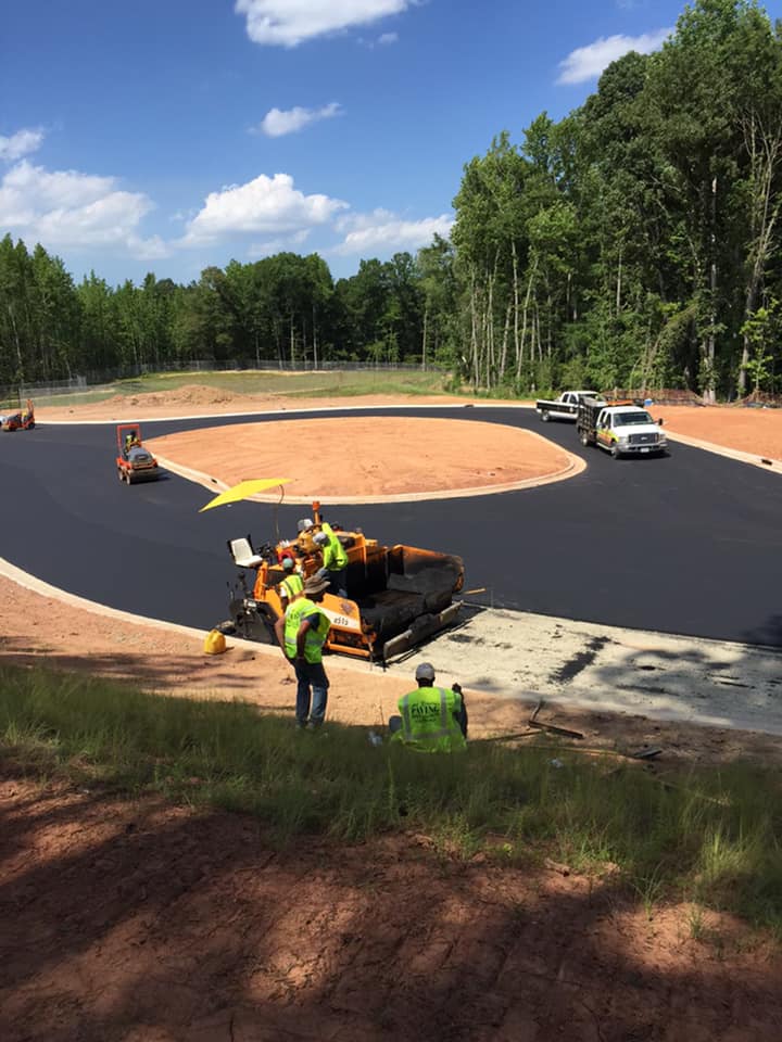 Ongoing pavement contruction