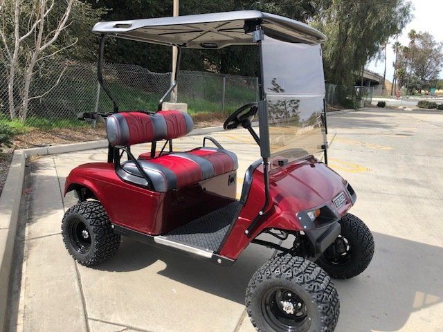 red golf cart