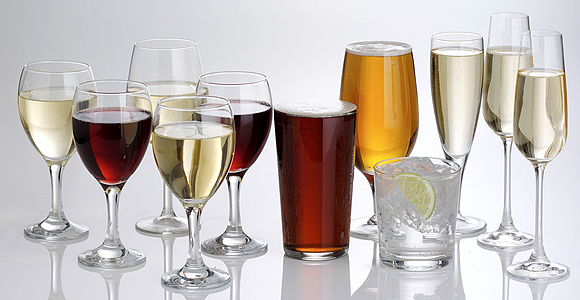 Different kinds of alcoholic drinks