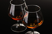 Glasses of rum