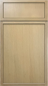 A close up of a wooden cabinet door on a white background.