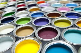 Different colors of paint
