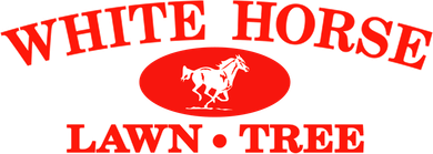 White Horse Lawn and Tree logo