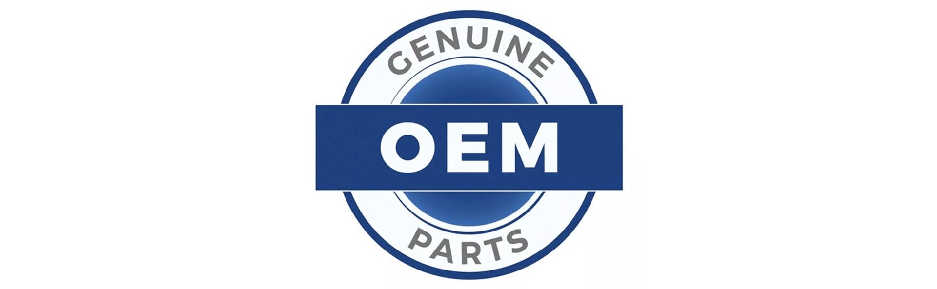 Blue and white OEM parts badge with Genuine Parts text.