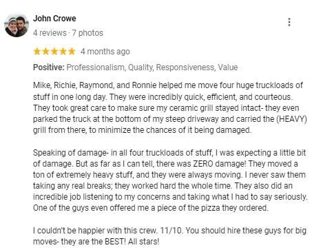 D & R Movers John Crowe Review