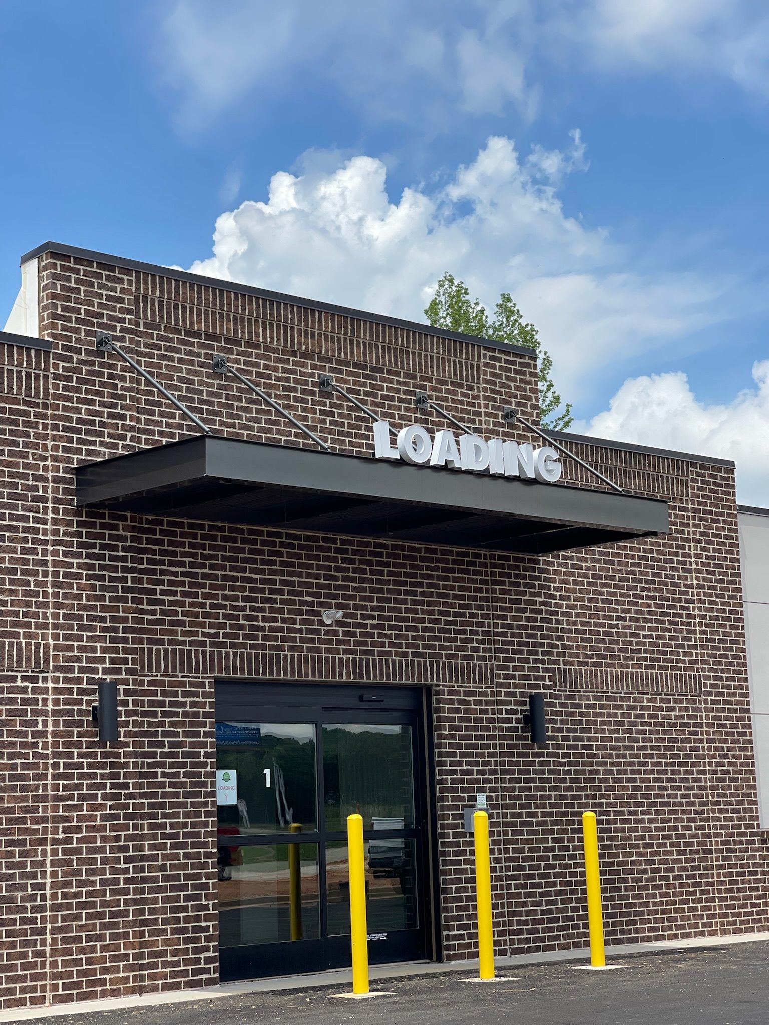 Brown brick building with 