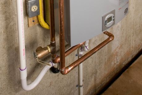 Water heater pipe line