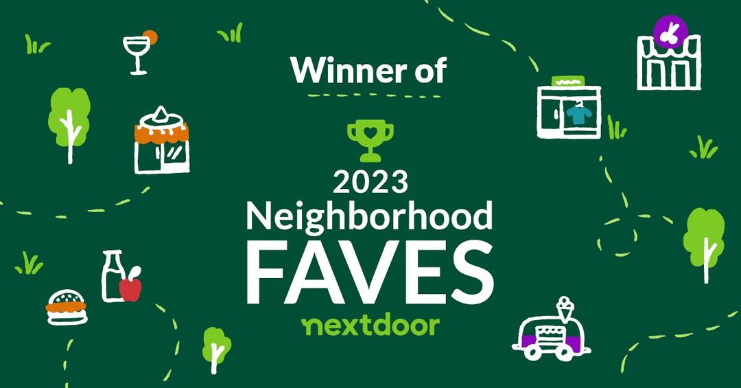 Winner of 2023 Neighborhood FAVES nextdoor