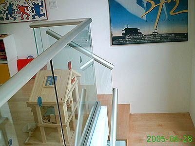 A picture of a staircase taken in 2005