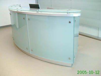 A picture of a reception desk taken in 2005