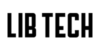 Black text reading “LIB TECH” on a white background
