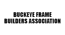 Text logo: BUCKEYE FRAME BUILDERS ASSOCIATION in bold, black letters.