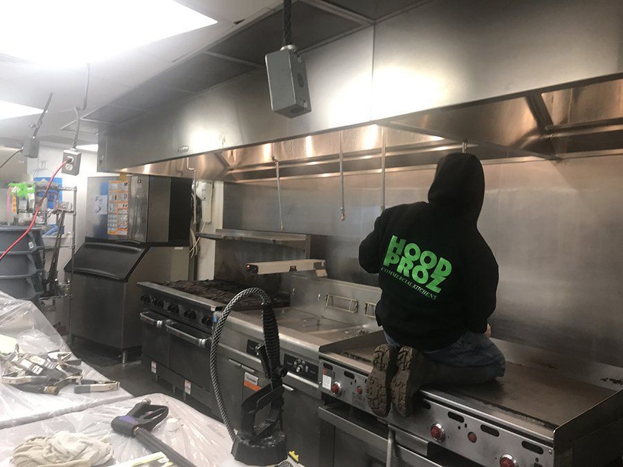 Commercial kitchen hood cleaning