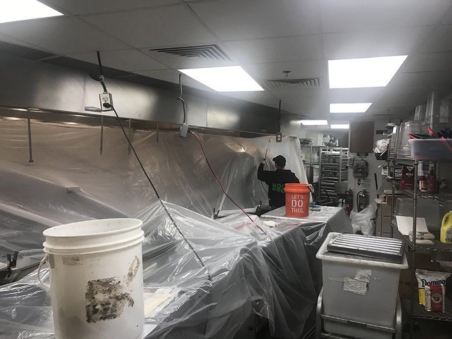 Commercial kitchen hood cleaning