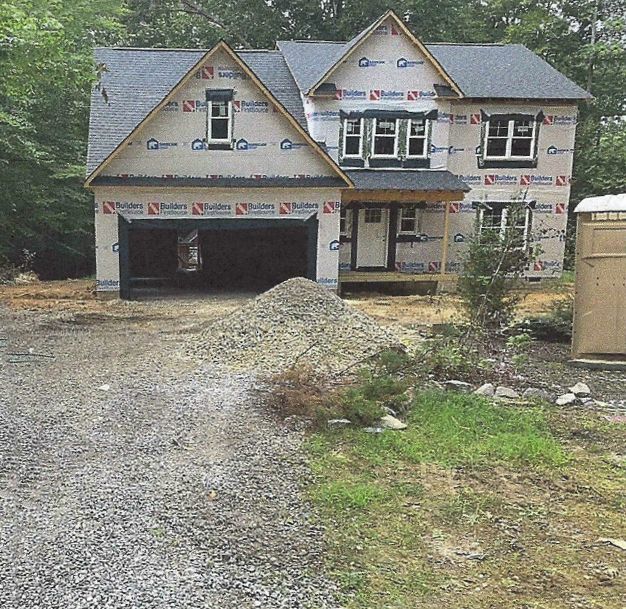 A house that is being built with a lot of insulation