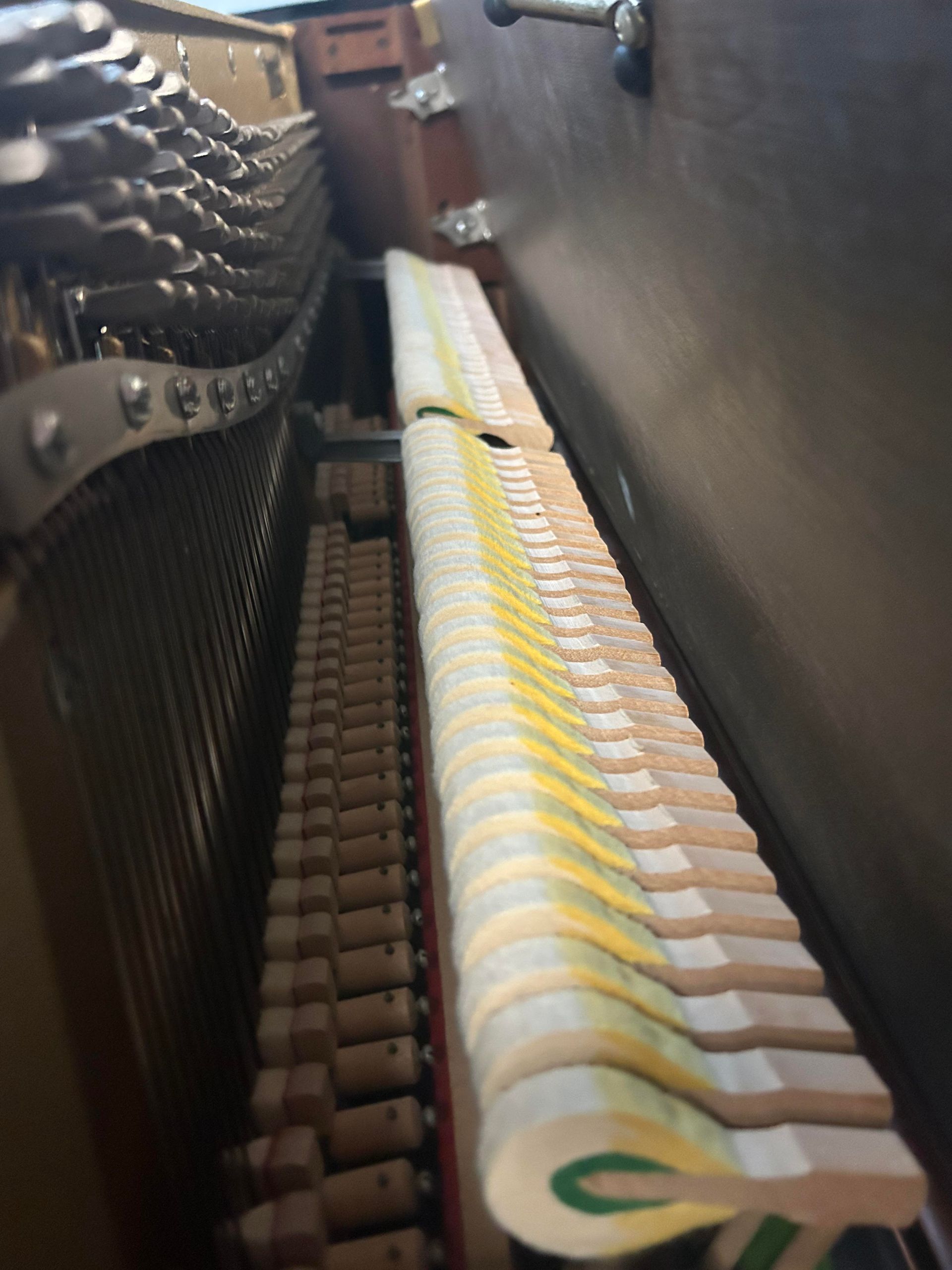 Inside of a Kimball Upright piano