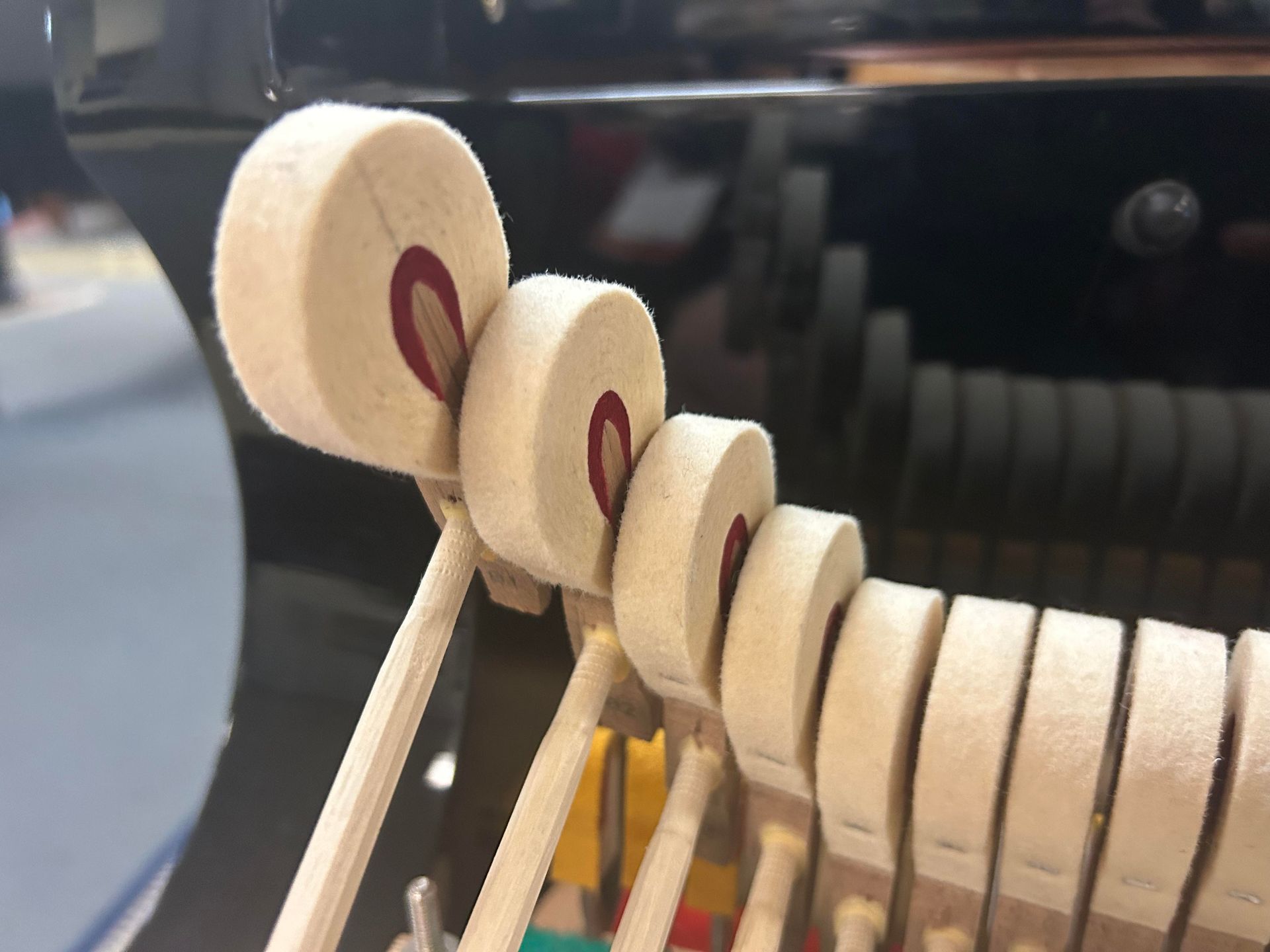 A close up of the keys of a piano