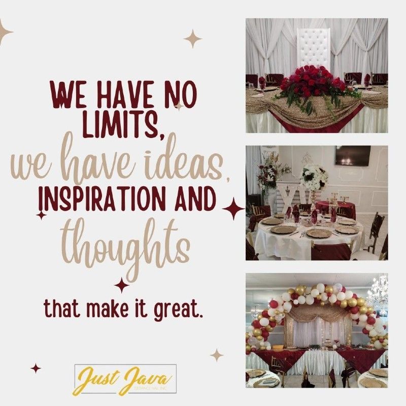 Text over event photos: