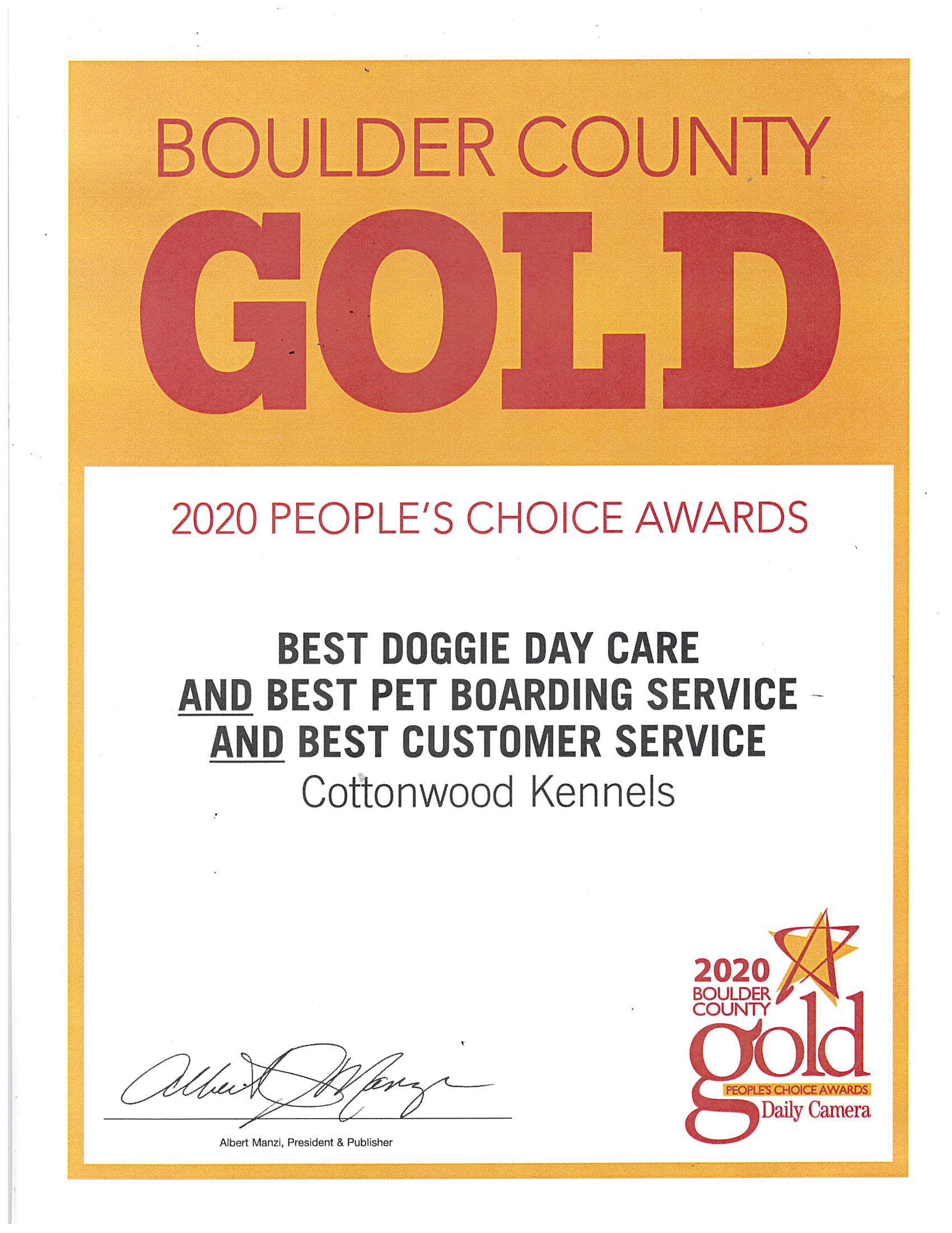 Boulder County Gold 2021 People 's Choice Winner 2020