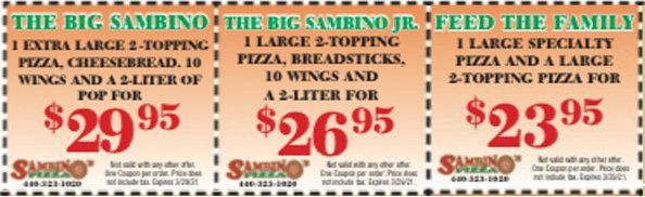 Sambino's Pizza Special Deals | Elyria, OH