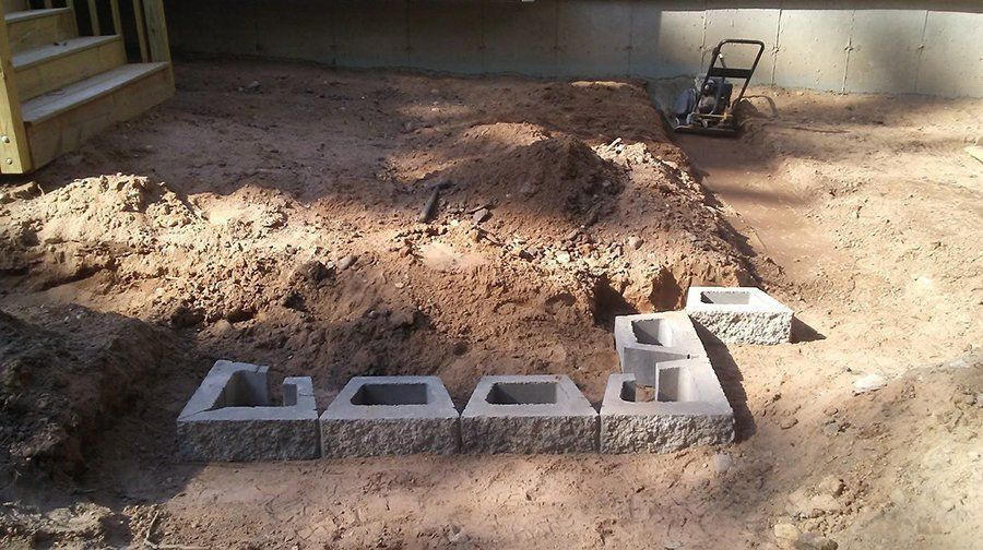 Retaining wall installation