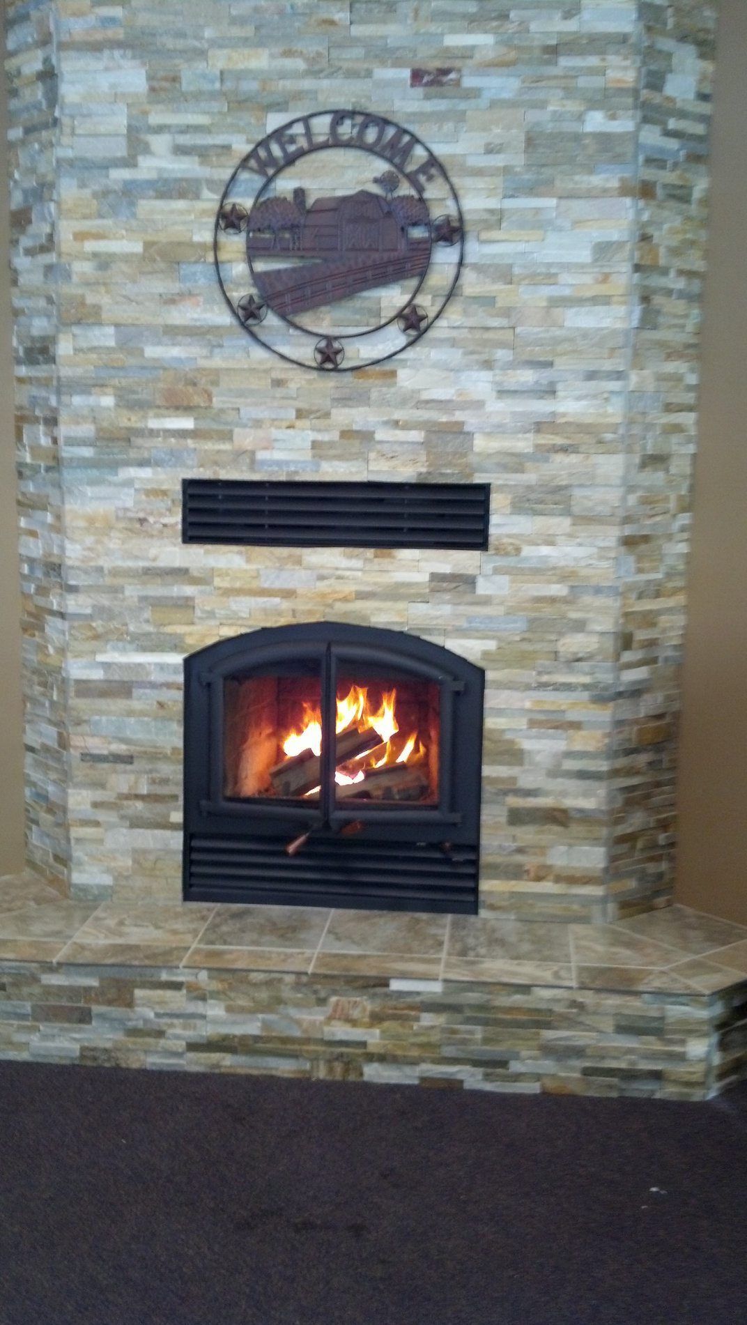 Stylish fireplace