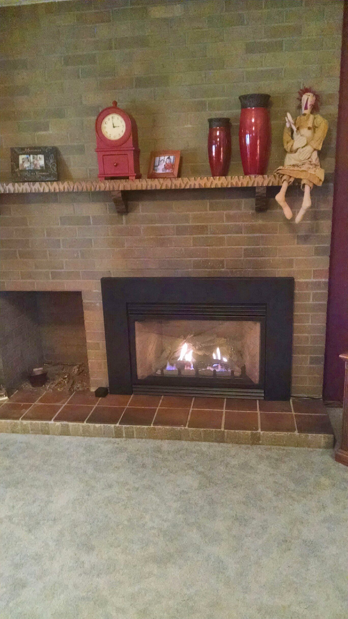 Clean fireplace