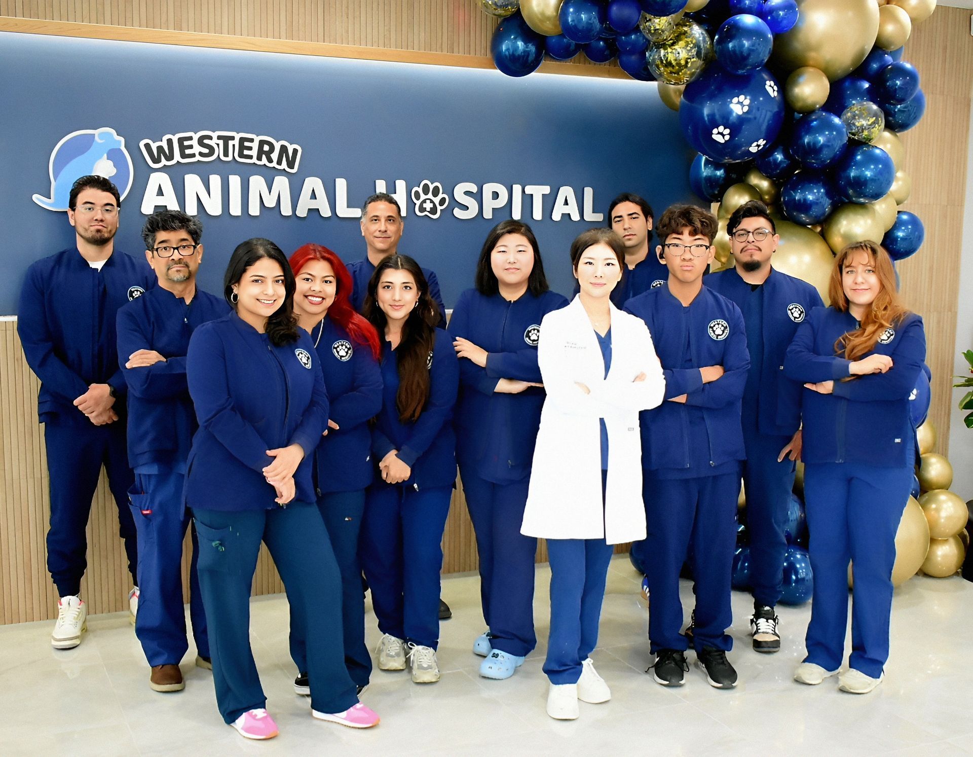 Western Animal Hospital staff group photo