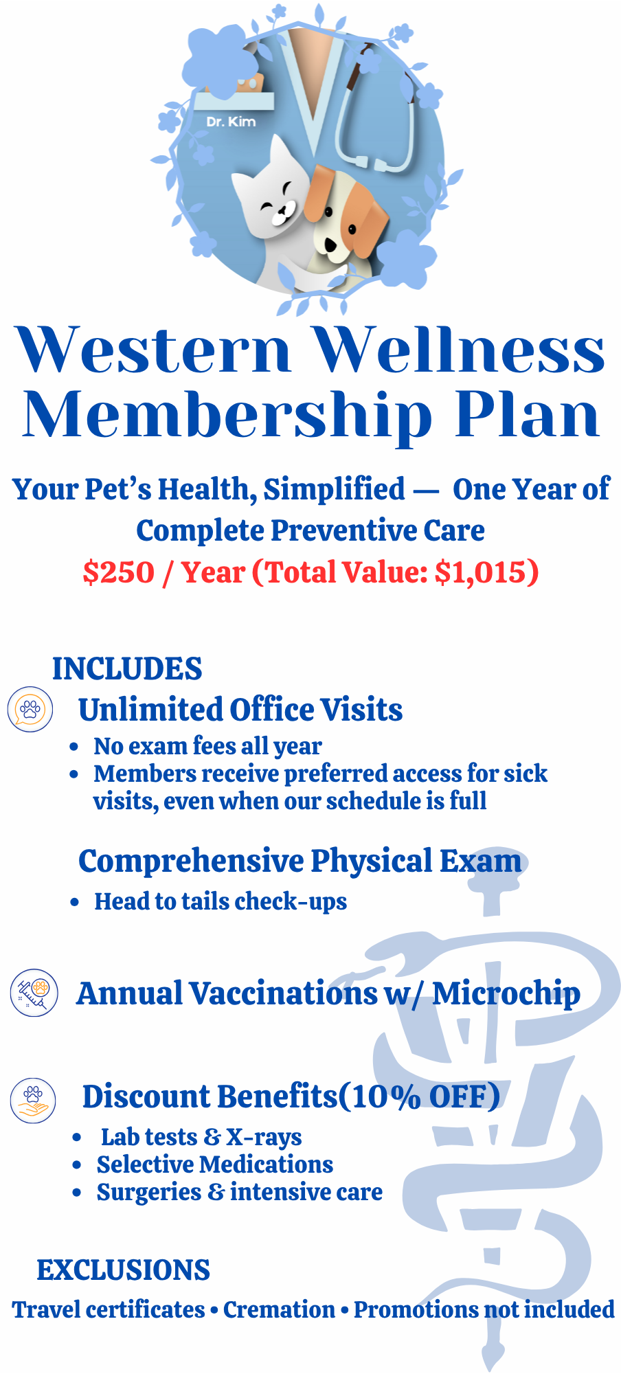 Western Wellness Membership Plan flyer