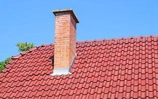 House roof with chimney